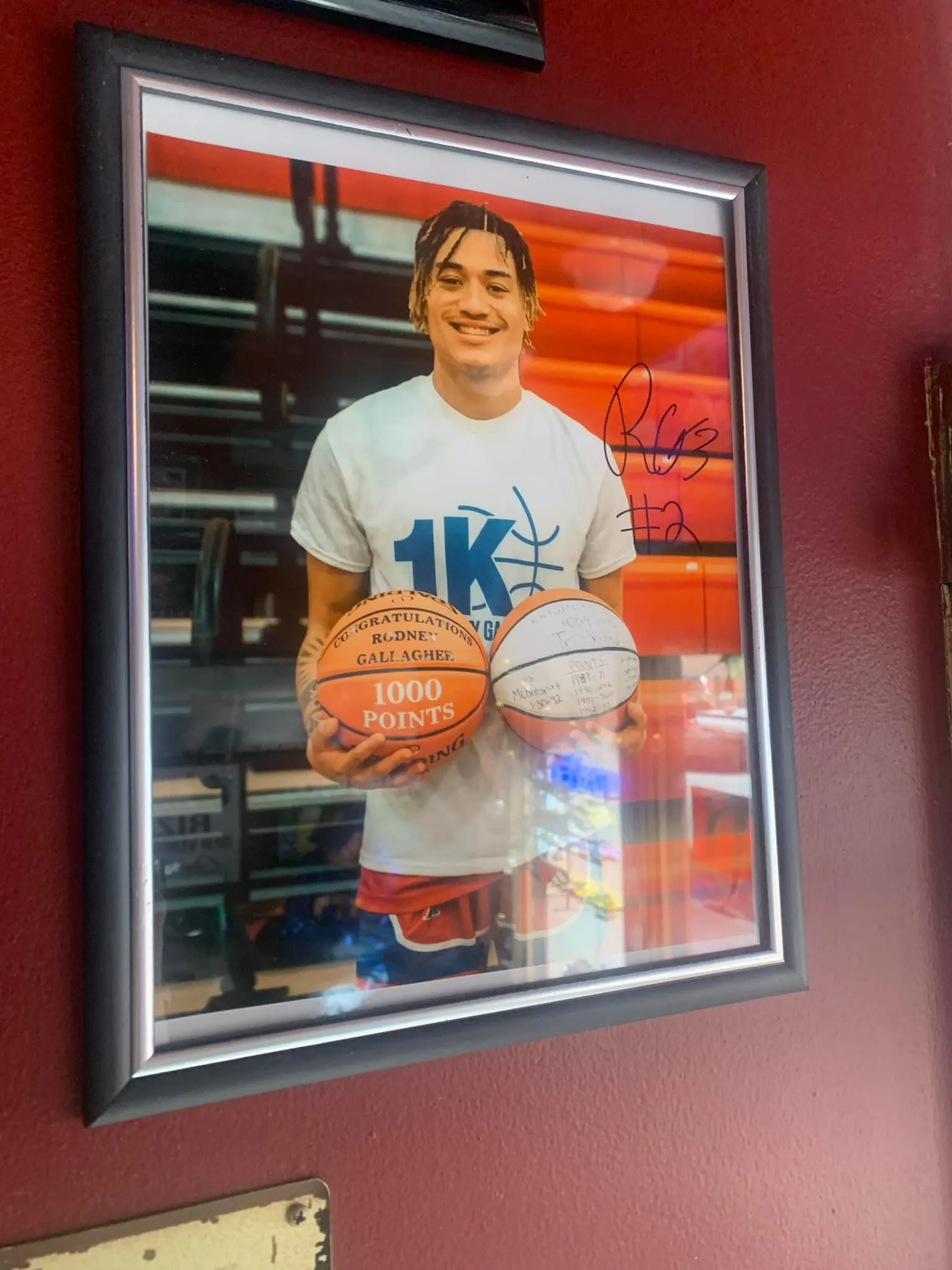 Rodney Gallagher III on the Rizz's Sports Wall