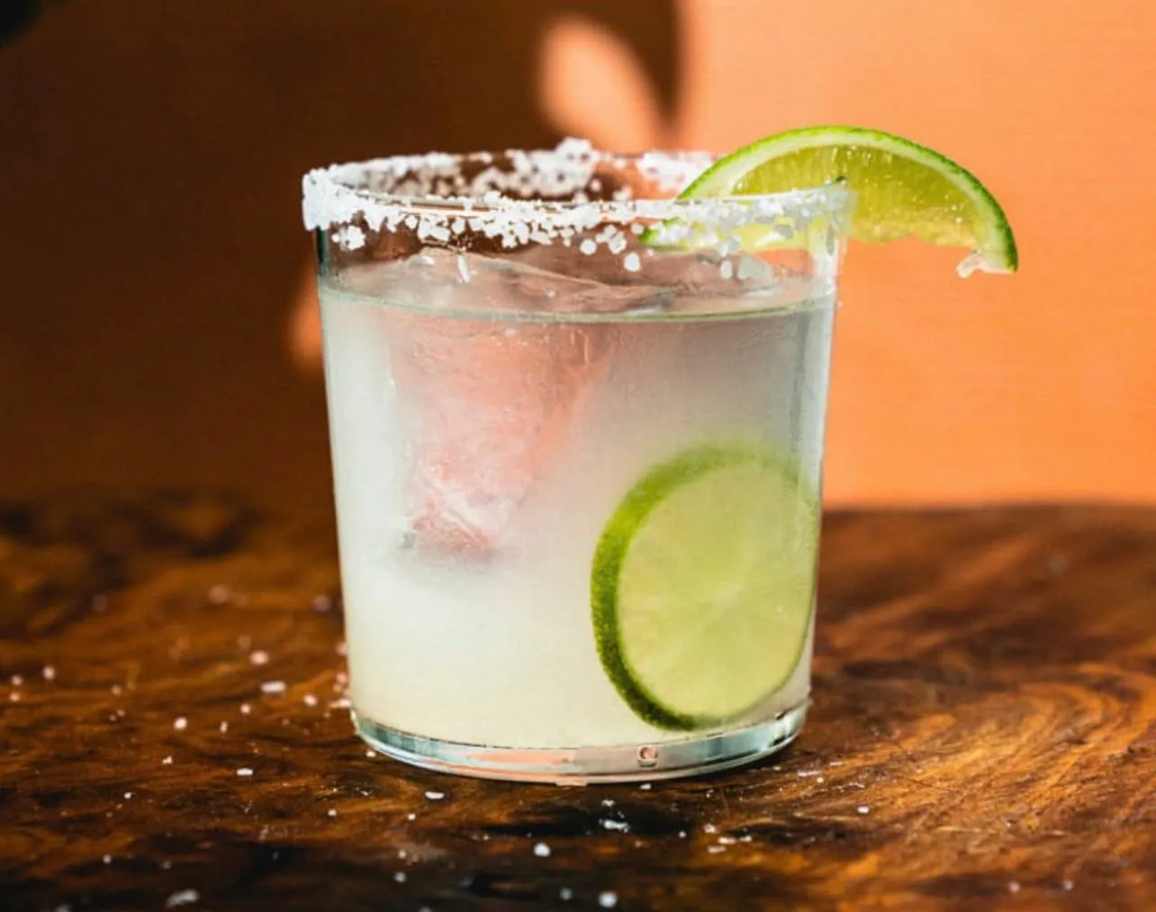 Margarita with salt rim