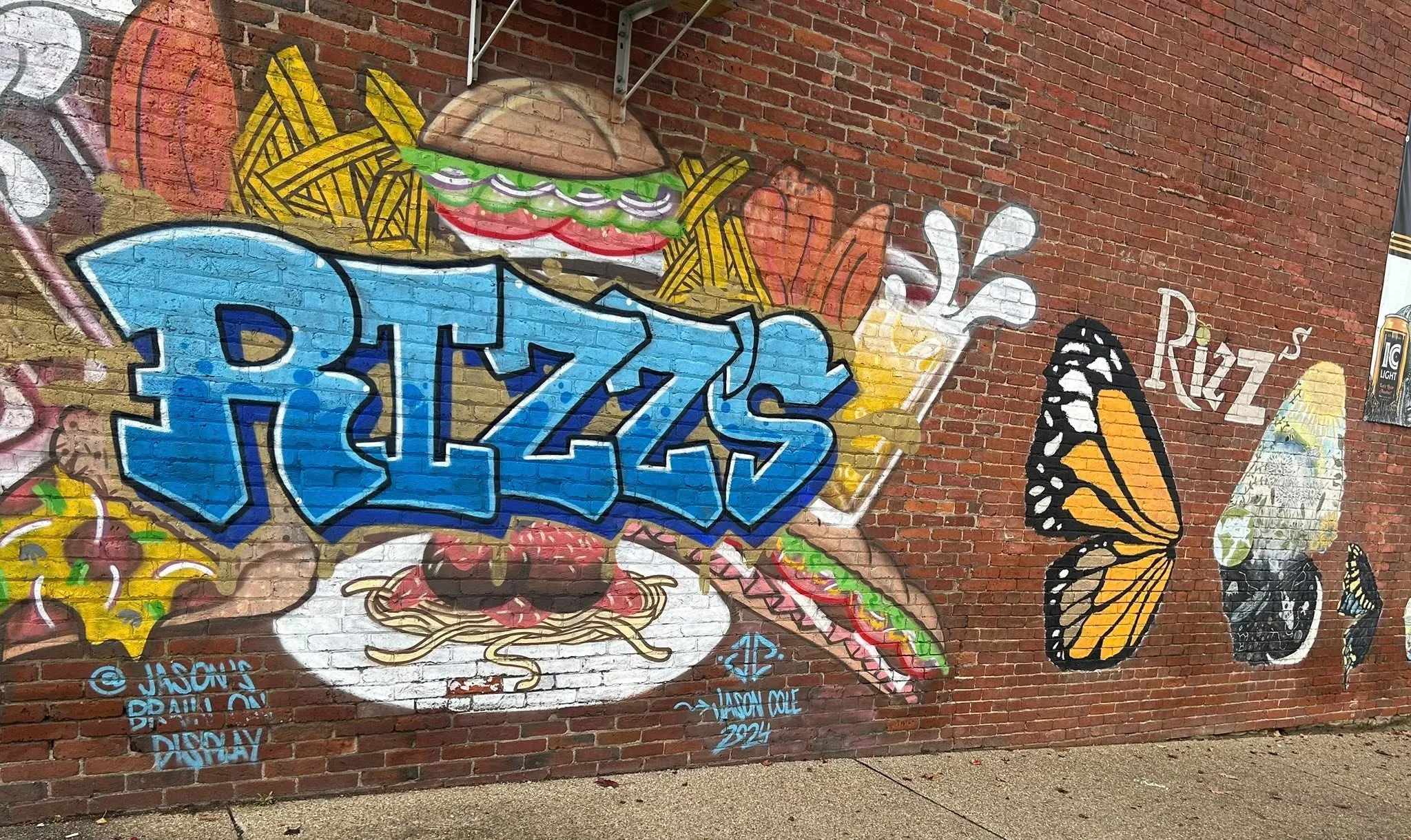 The Rizz's mural — full wall