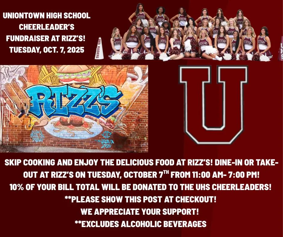 UHS cheerleaders fundraiser at Rizz's